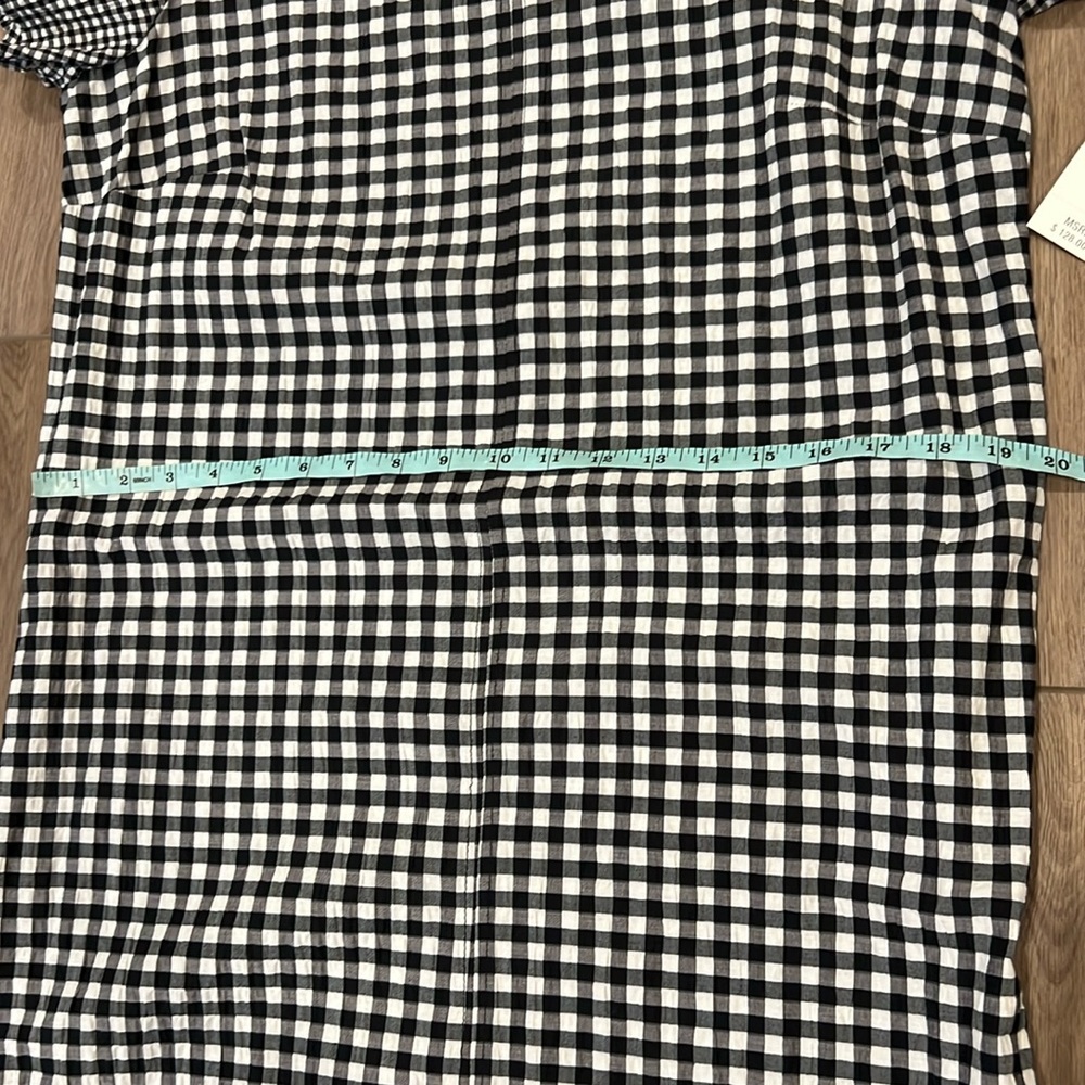 NWT Sharagano Grace Gingham Dress Size 10 Black/White Checkered Classic - Picture 11 of 16
